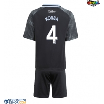 Otroški Nogometni dresi Aston Villa Ezri Konsa #4 Gostujoči 2025-26 Kratek Rokav (+ Kratke hlače)